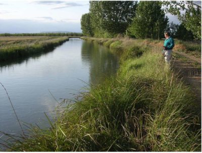 Earthen canals can be used to recharge groundwater during the winter months.